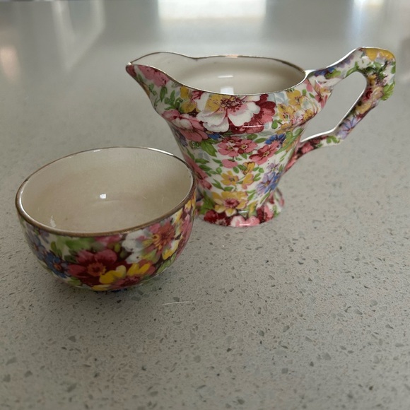 James Kent Du Barry Chintz Cream & Sugar - Picture 2 of 10